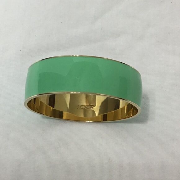 J. Crew Green Gold Metal Bangle - Picture 1 of 5